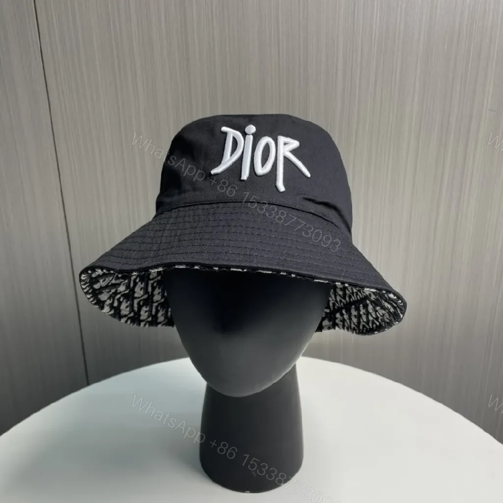 Bold DIOR-Logo Bucket Hat: Textured Everyday Luxe — view 1