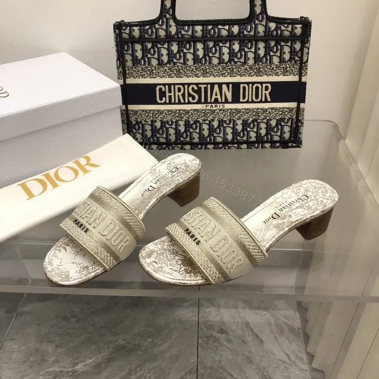 View 6 of Shimmer Straps Dior-Infused Slide Sandals - All-Day Luxury