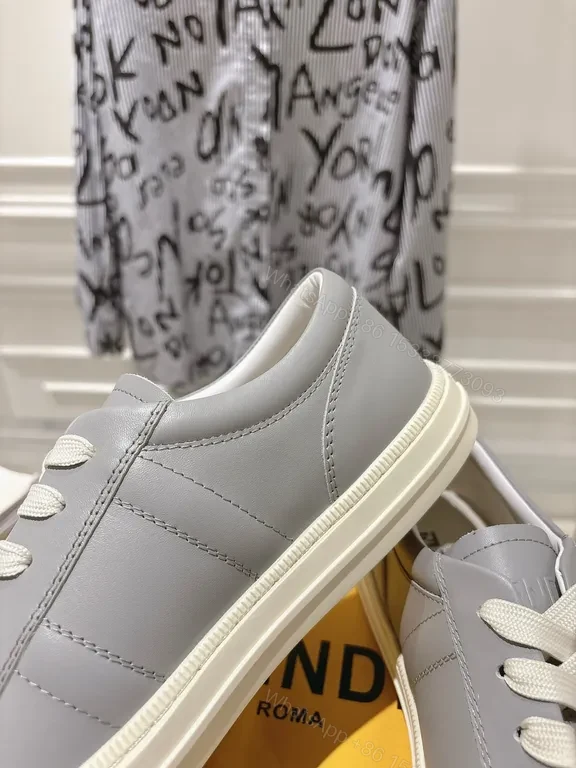 View 8 of Soft Gray & Off-White Luxury Sneakers â€“ Minimalist High-Top Comfort