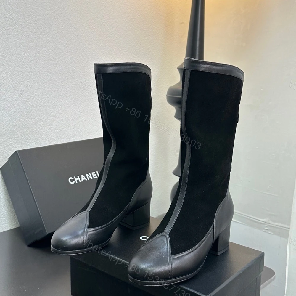 View 7 of CHANEL MÉTIERS DART HIGH BOOTS BLACK G46591 B21102 94305