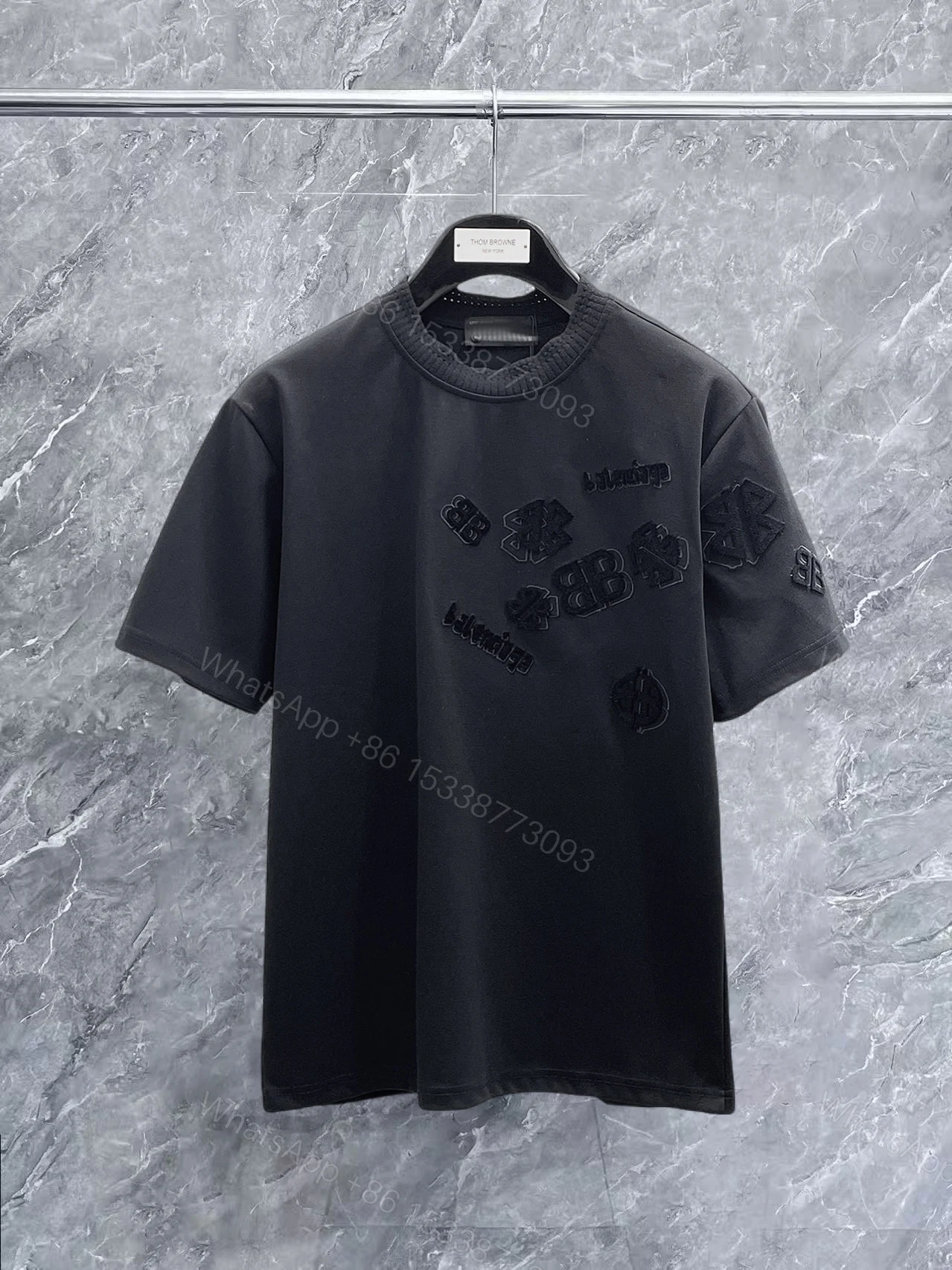 Balenciaga 原單 男款 重工刺繡Logo短袖T恤 高級感街頭風 — view 1