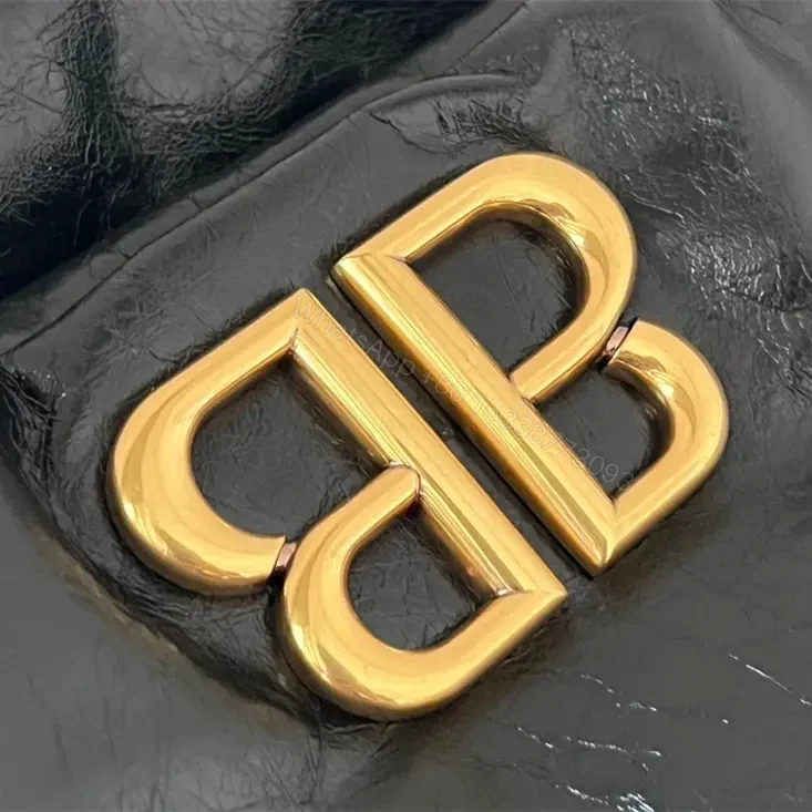 View 10 of 高仿Balenciaga*Monaco系列新款單肩包黑金L