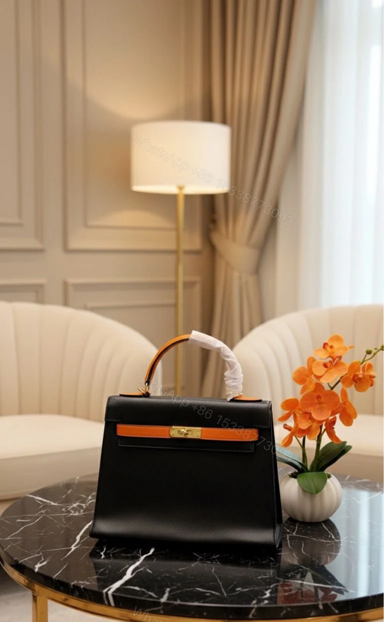 View 3 of FIRST COPY Hermes Kelly 25cms High Quality leather Bag