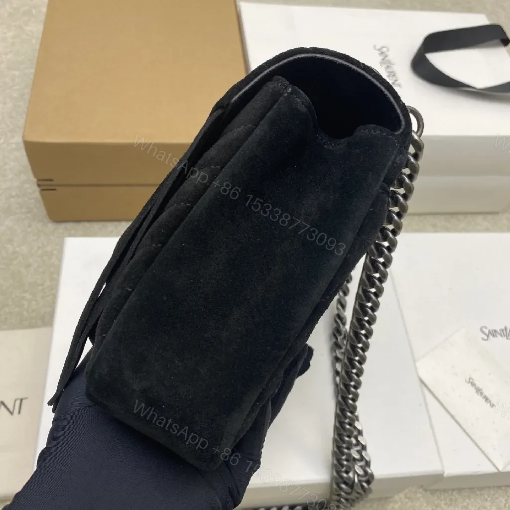 View 5 of Suede Fringe Bag: Luxe Hardware, Evening-to-Day Carry