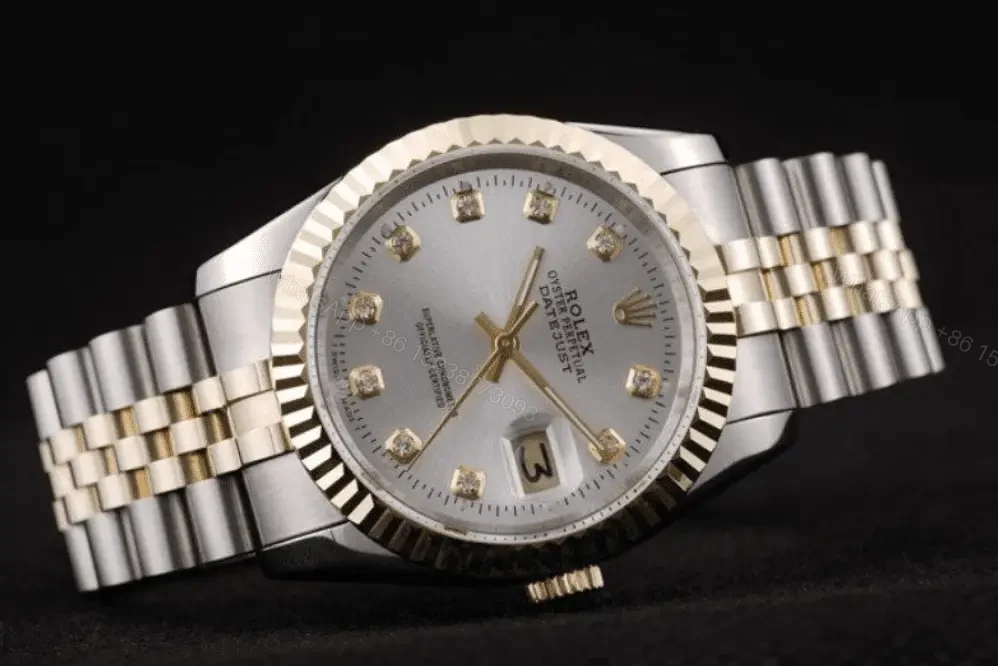 View 3 of Swiss Clone Rolex Datejust 36mm Diamonds