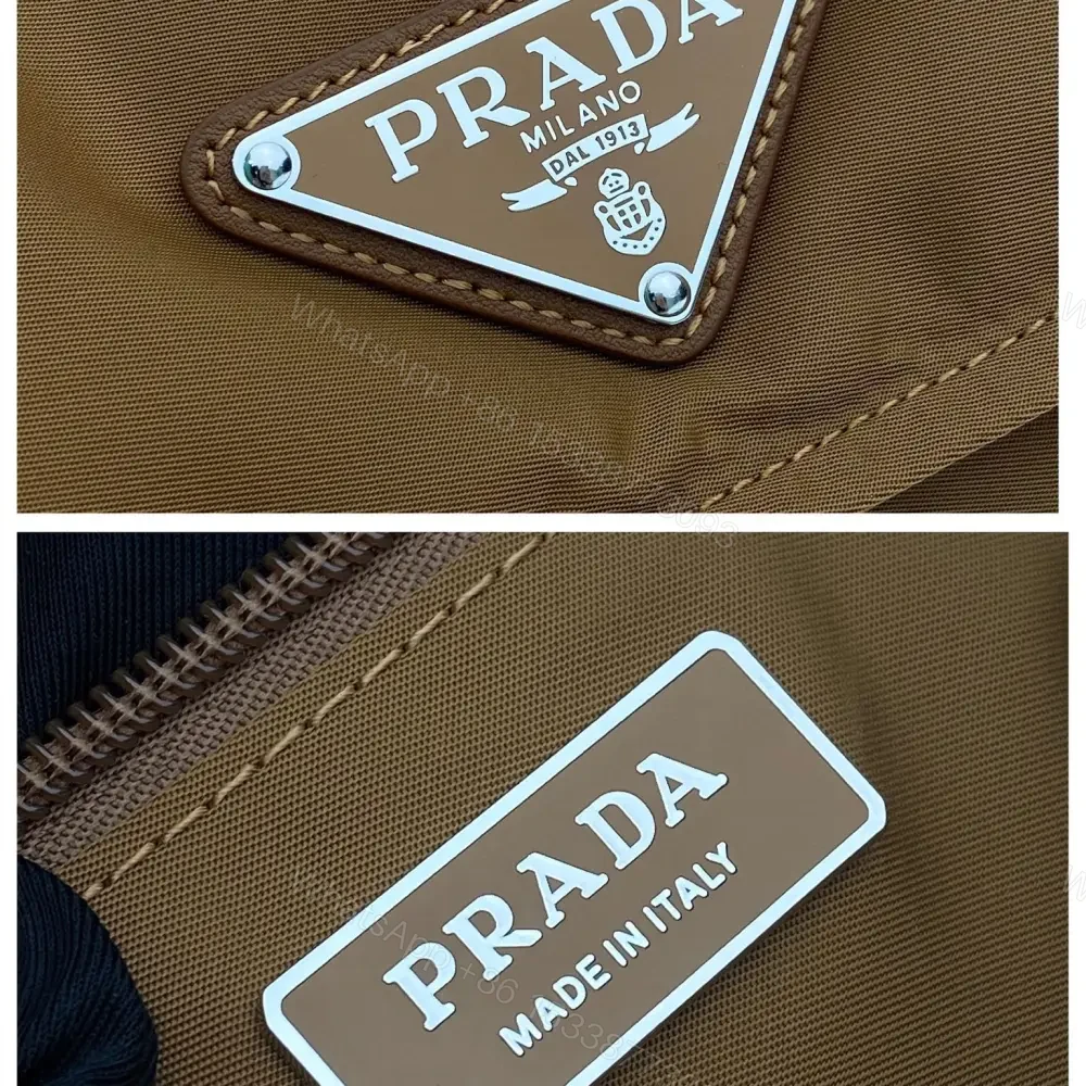 View 9 of 高仿Prada*RE-Nylon系列1BD255尼龍郵差包棕色中號免檢版