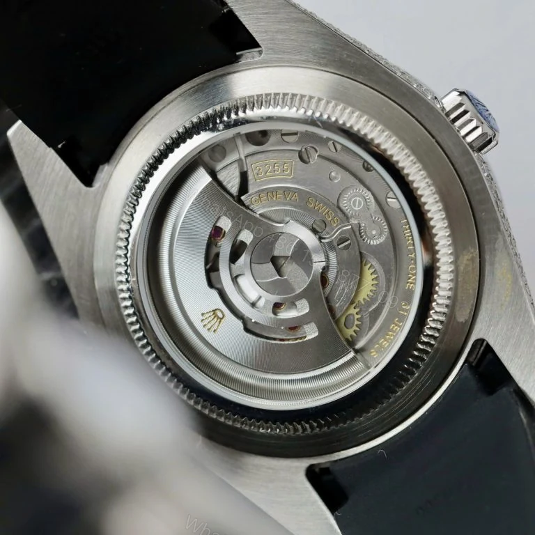 View 4 of Datejust 41mm Super Clone Rainbow Bezel Rubber Strap