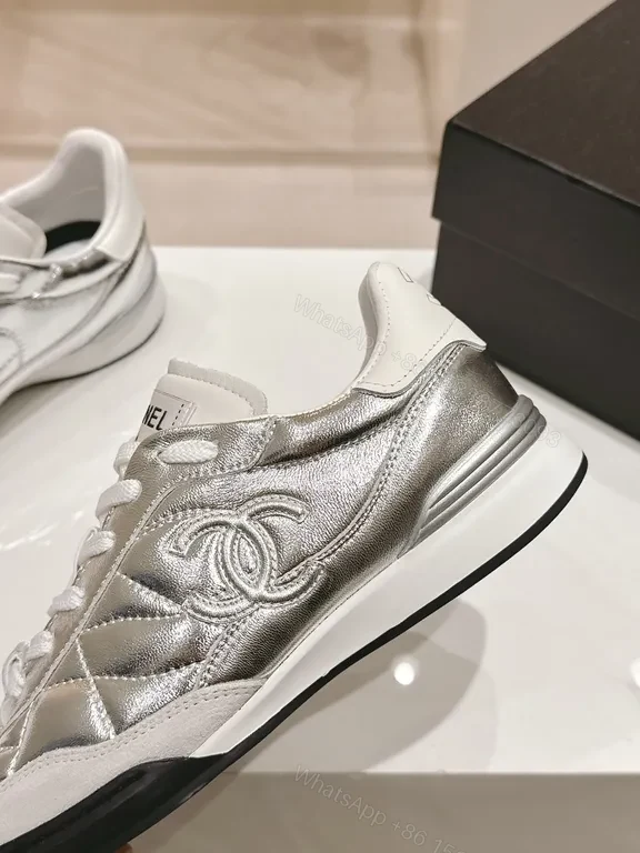 View 8 of Shimmering Silver-Chic High-Tops: Luxe All-Season Sneakers