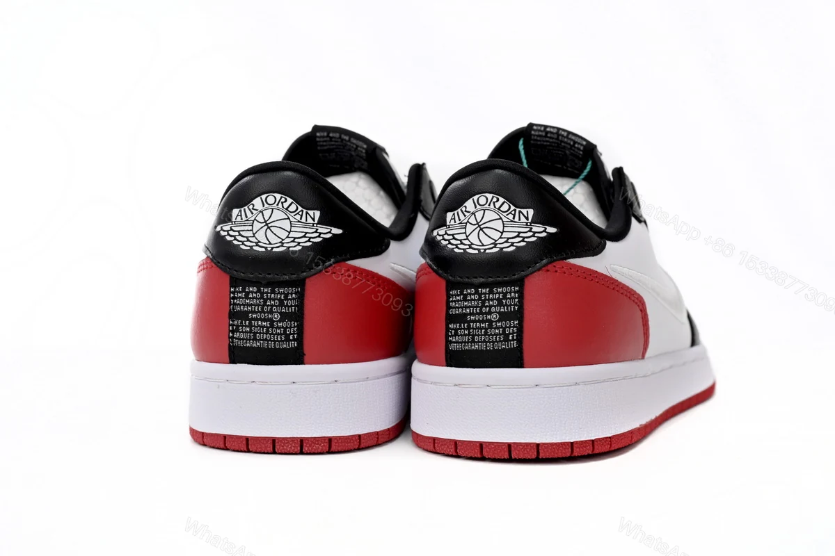 View 2 of Air Jordan 1 Low Slip WMNS Black White Red AV3918-102