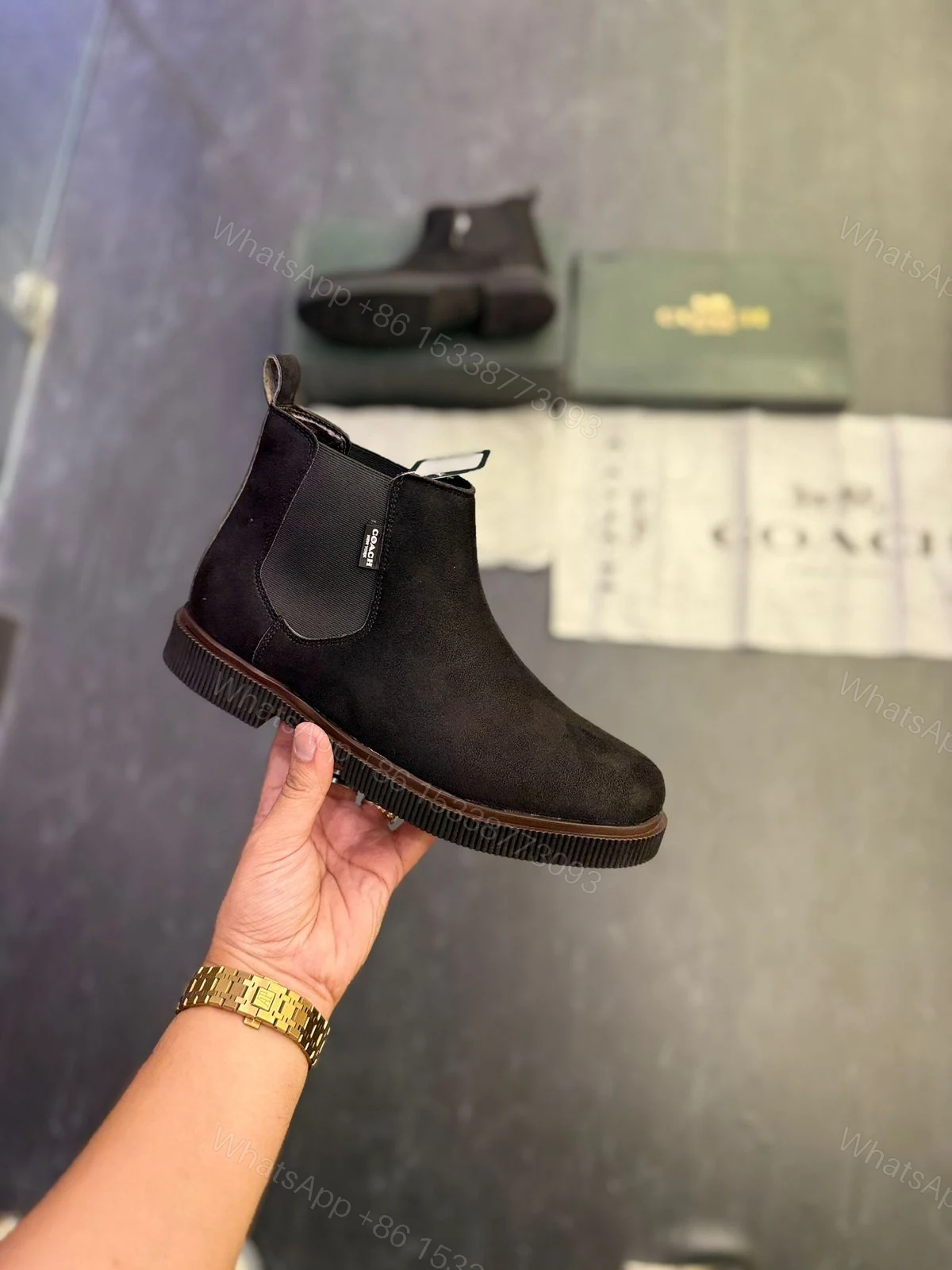 First Copy COACH Suede Chelsea Boots — view 1