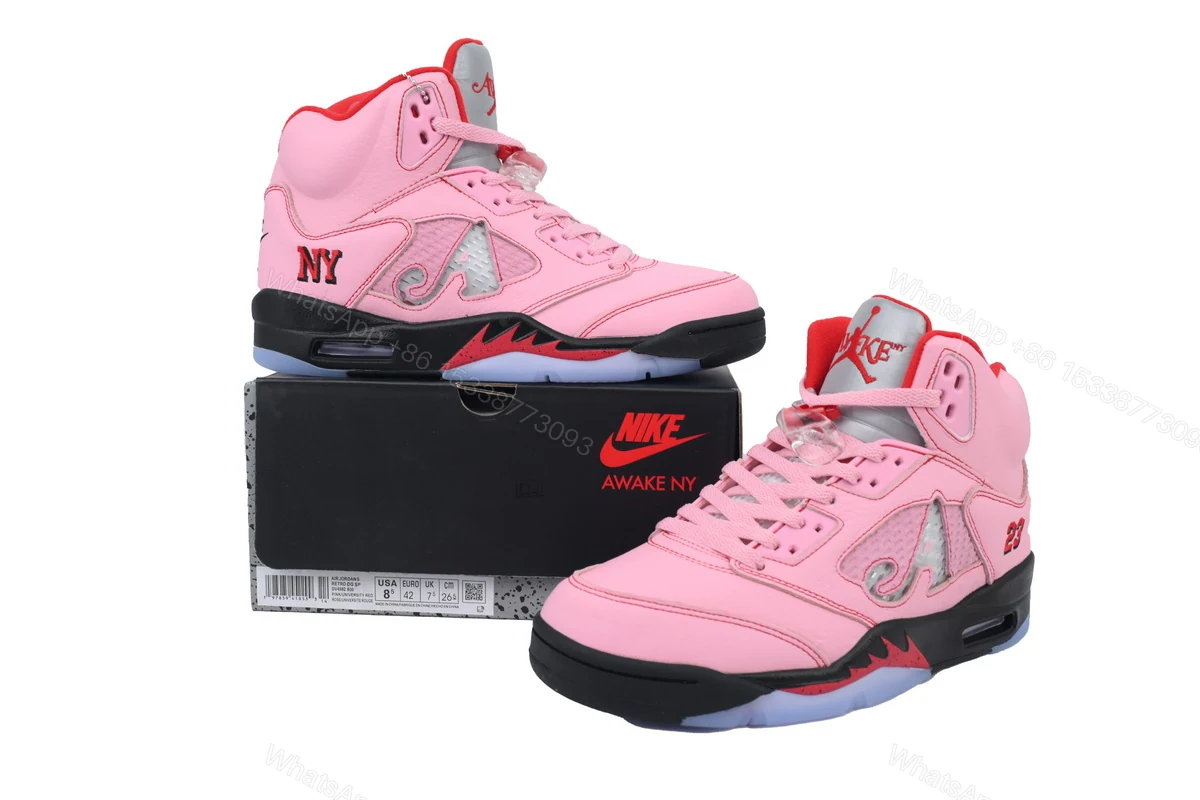 View 6 of Awake NY x Air Jordan 5 Retro 'Arctic Pink' DV4982-600