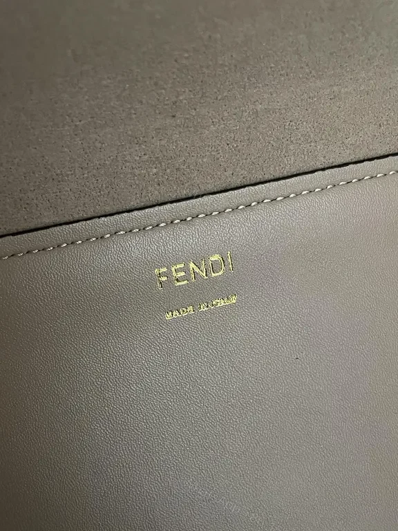 View 6 of Bold Fendi ROMA Structured Tote with Logo Detail