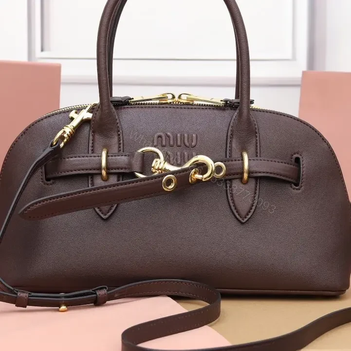 View 5 of 高仿miumiu*Aventure系列5BB168手提包石楠木色免檢版