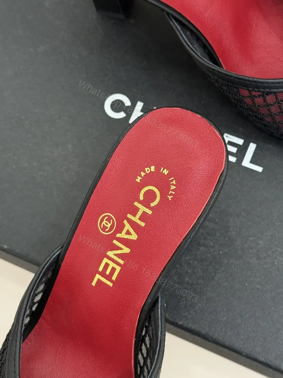 View 8 of Red Leather Modern Comfort Fit Mules