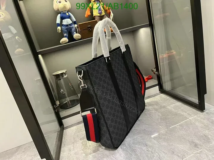 View 2 of Gucci Medium GG Tote Bag in Black Leather NQP987