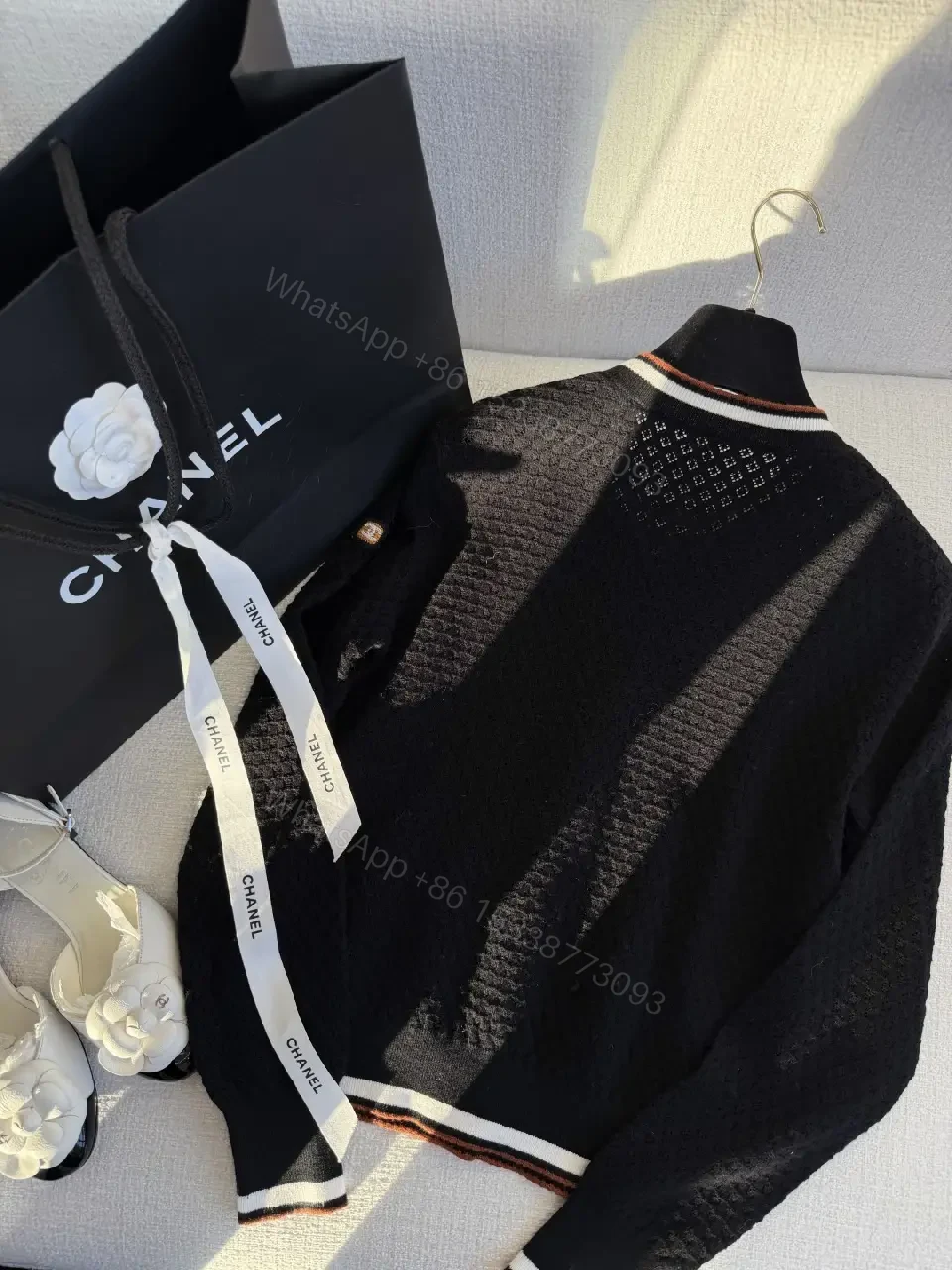 View 7 of Structured Knit Cardigan: Black, Wool Blend, Classic, Button Front, Cardigan