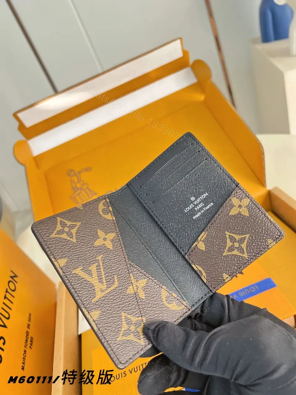 View 3 of Monogram Canvas Slim Wallet — Luxury Bi-Fold, Everyday Confidence