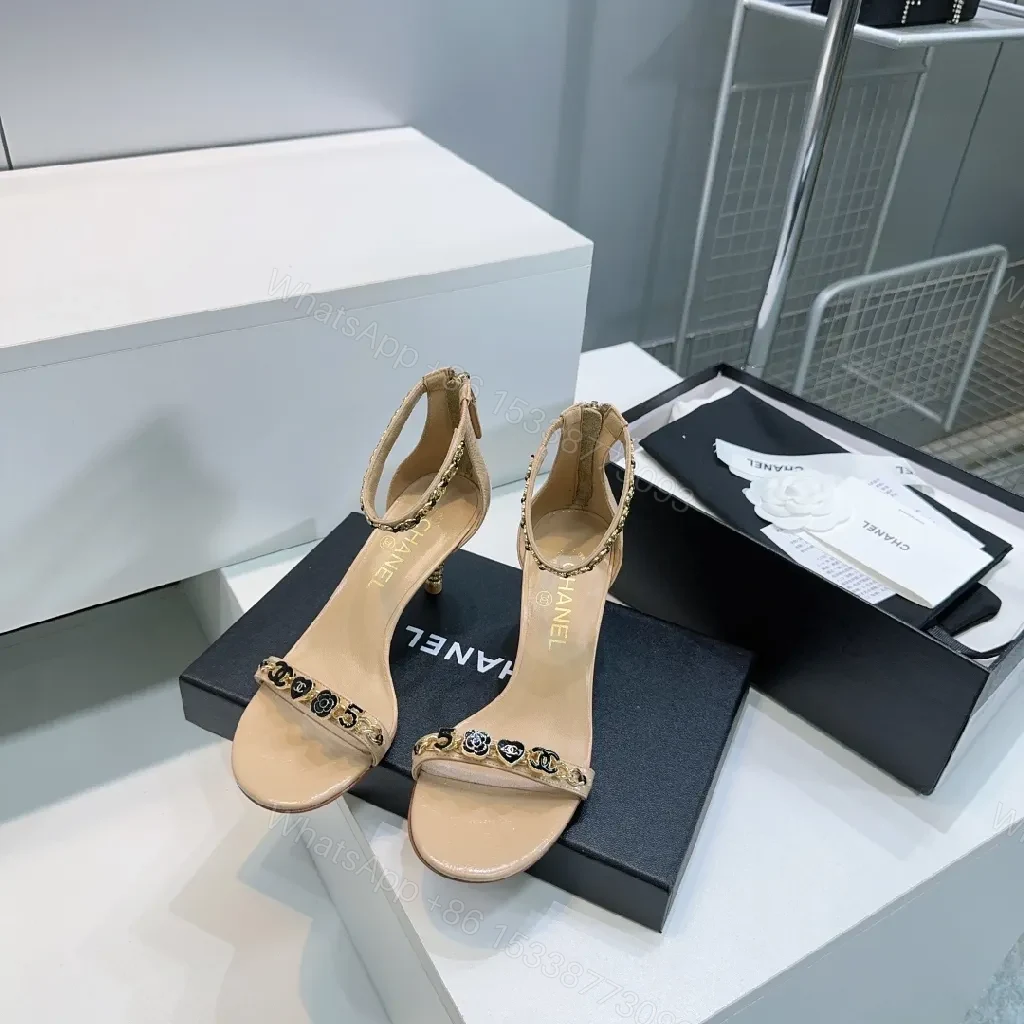 View 2 of Nude Patent Heels with Crystal Ankle-Strap Embellishments