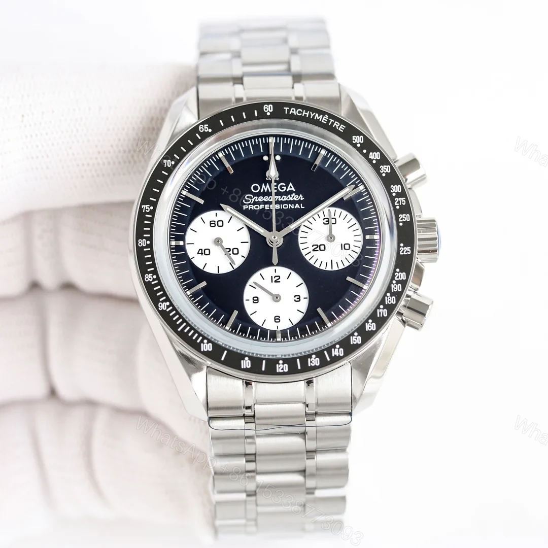 Omega Speedmaster Silver Replica 42MM Premium Steel Bracelet Moonwatch Edition OM-SP-SLV-STL-42 — view 1