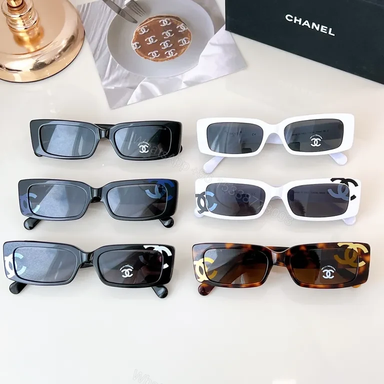 View 9 of White Acetate Sunglasses + Polarized Lenses + Modern Luxe + Chanel Branding + Sunglasses