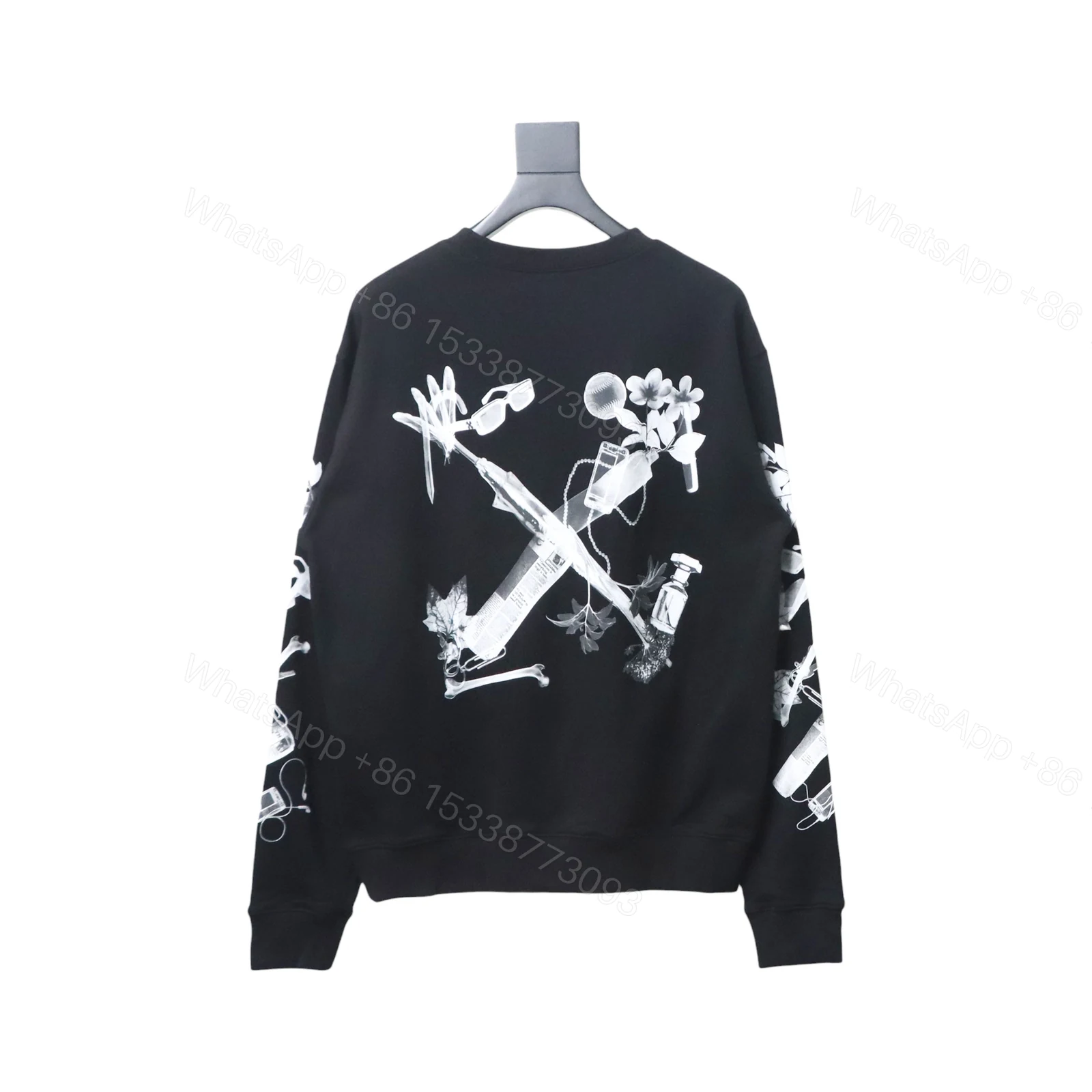 Off-white Ink-splashed arrow twill oil painting graffiti sweatshirt — view 2
