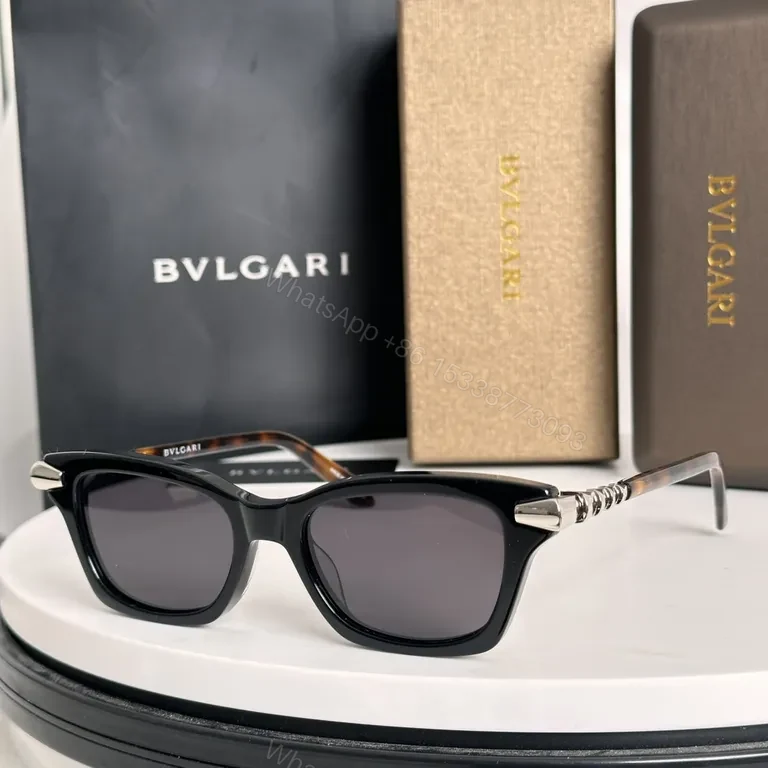 View 8 of Bold BVLGARI Acetate Sunglasses: Luxe Everyday Comfort