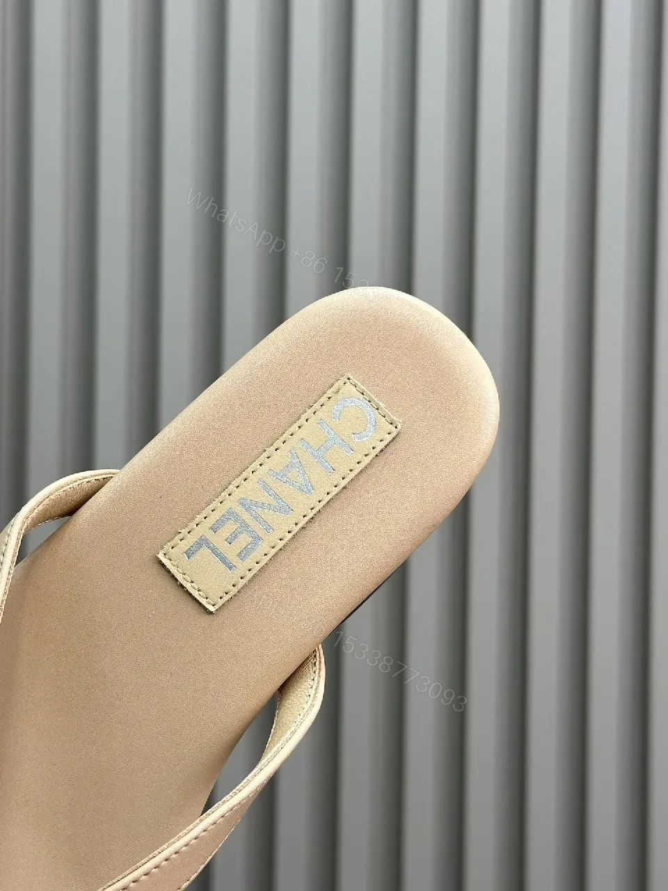 View 5 of Beige Leather Flip-Flops: Subtle Luxury, Everyday Comfort