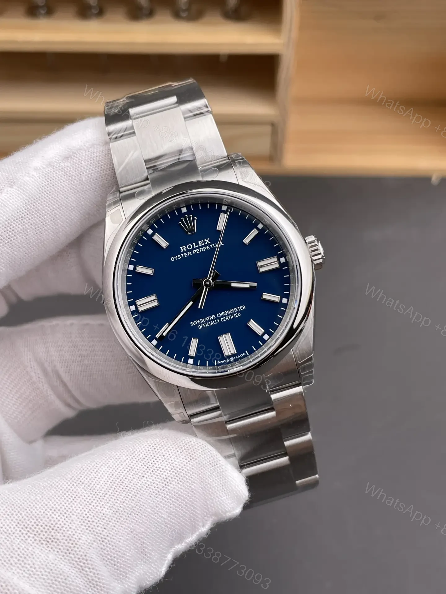 View 2 of Rolex Oyster Perpetual 36 126000 Blue Dial Watch 126000-003