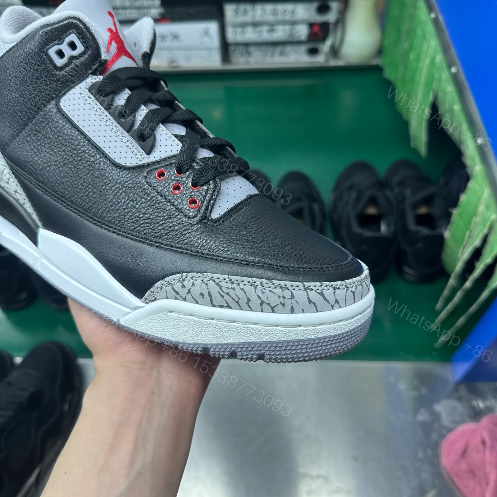 View 9 of Jordan 3 Retro OG Black Cement (2024)