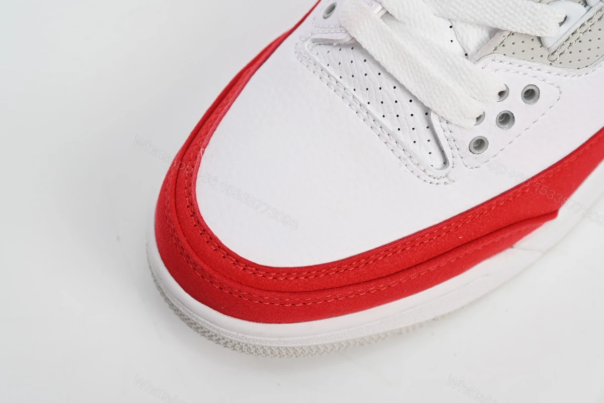 View 6 of Air Jordan 3 Retro Tinker White University Red