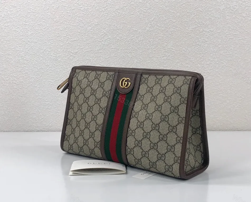 View 6 of Chic GG Supreme Clutch with Web Stripe - Wallet-style Executive Bag