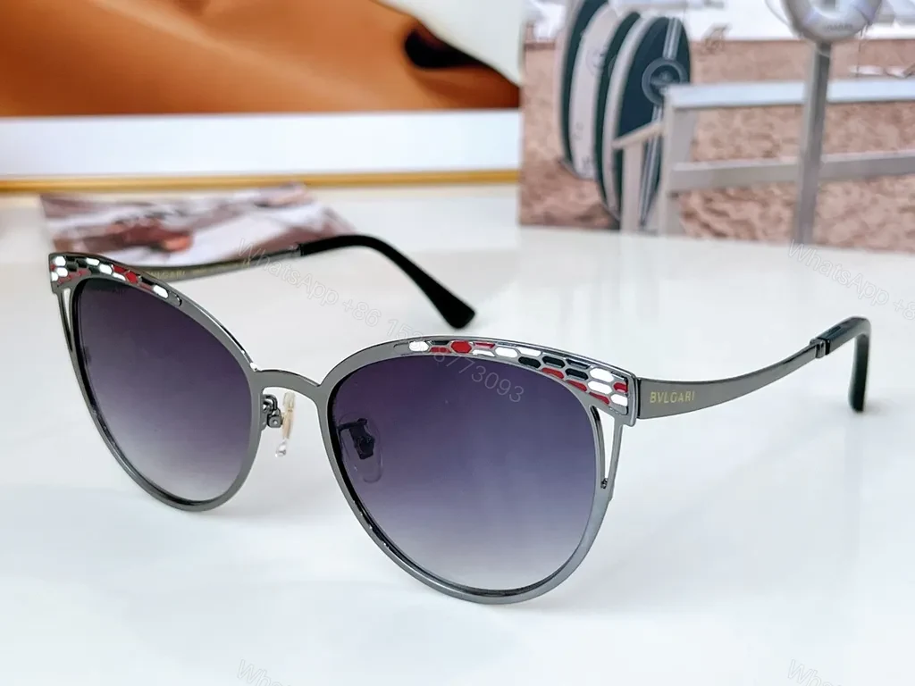 View 5 of Chic Metal Sunglasses with Gradient Lenses and Texture
