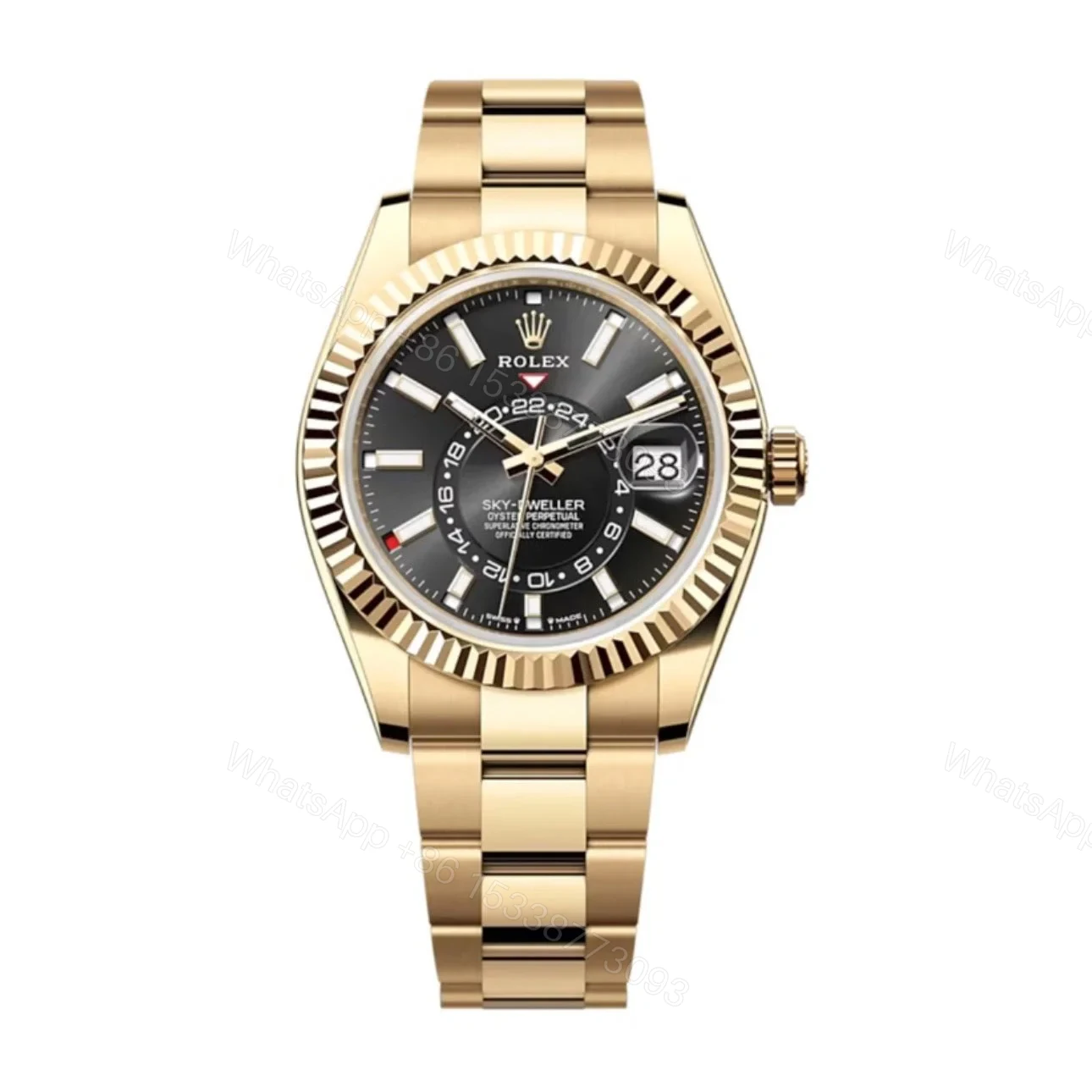 Superclone Rolex Sky-Dweller Bright black Dial 336938 — view 1