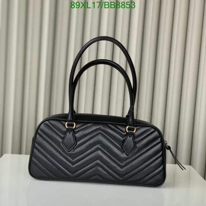 View 9 of Gucci Faux GG Marmont White Top Handle Bag BB8853