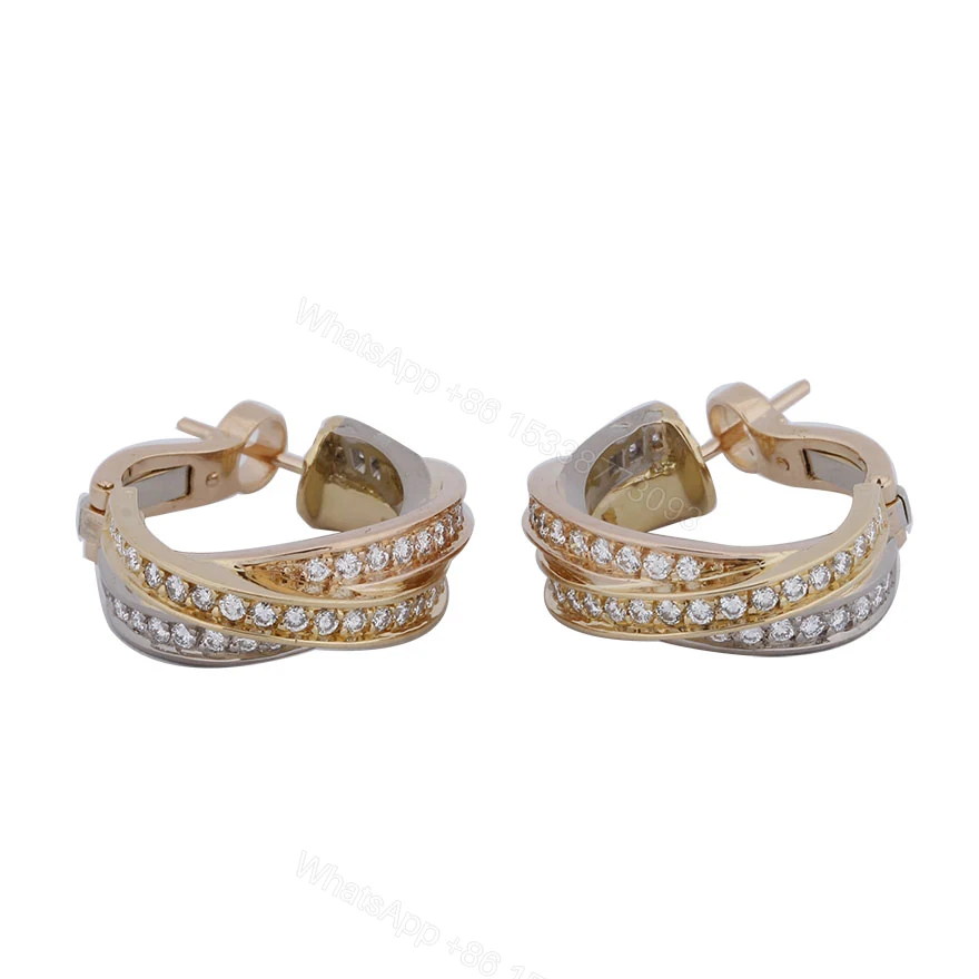 Cartier Trinity Earrings Full Diamonds — view 1