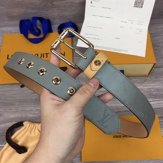 View 5 of LOUIS VUITTON BELT VOYAGER MONOGRAM 35MM GREY – B148