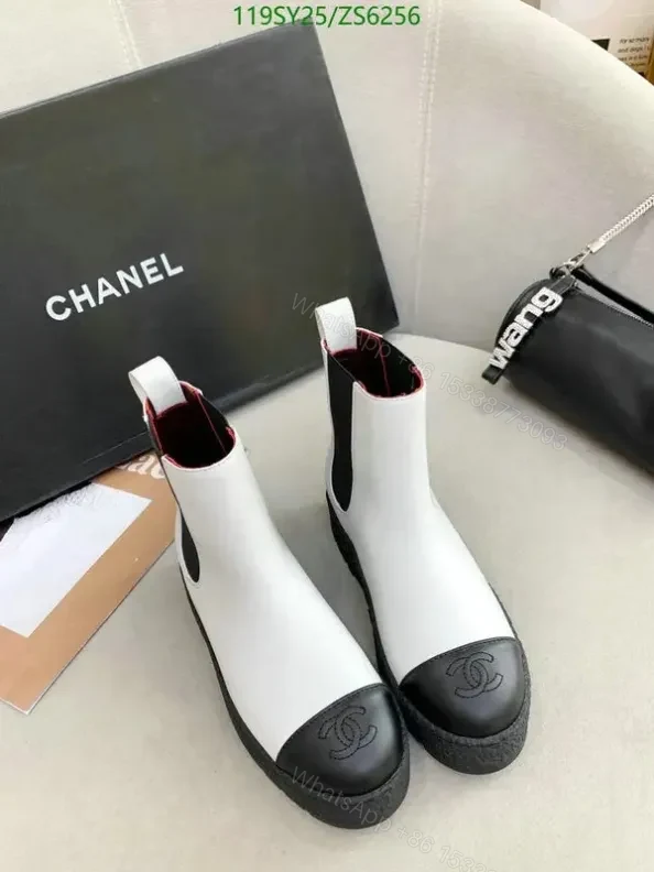 View 2 of Chanel Ankle Boots with Thick Sole VHB255