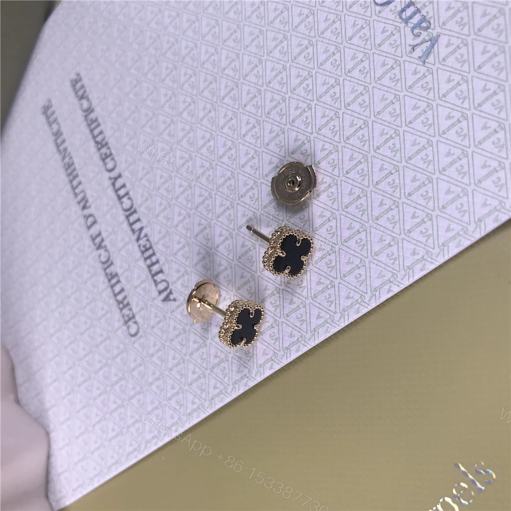 View 3 of VCA Sweet Alhambra Earstuds Onyx VCARA44900