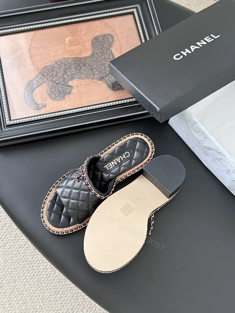 View 8 of Quilted Leather Sandals: Luxe Chanel-Style Comfort