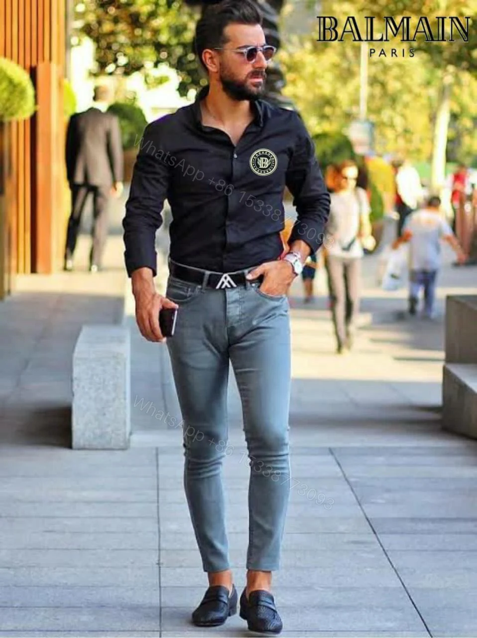 View 8 of FIRST COPY BALMAIN ORIGINAL COTTON 2026 SUMMER COLLECTION SHIRT