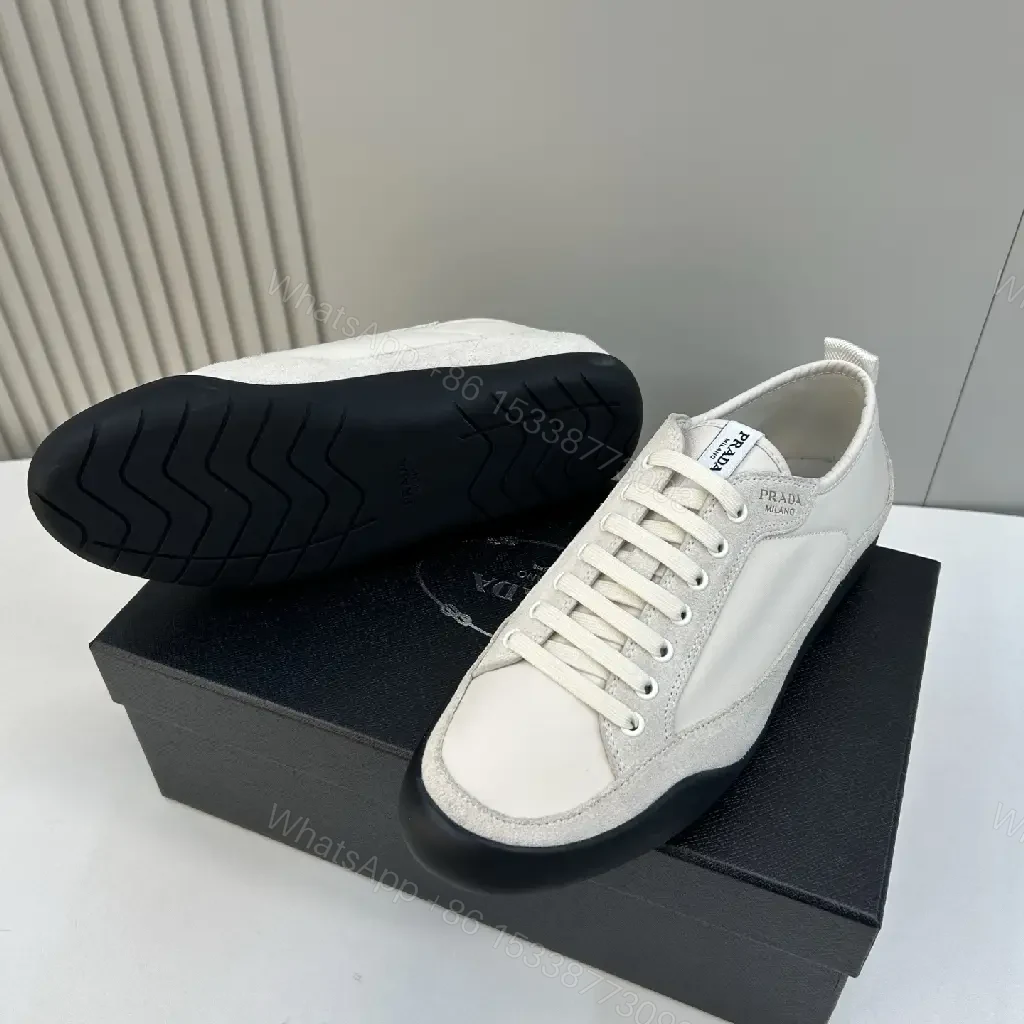 View 8 of Minimalist Off-White Leather Suede High-Tops: Subtle Luxury Sneakers