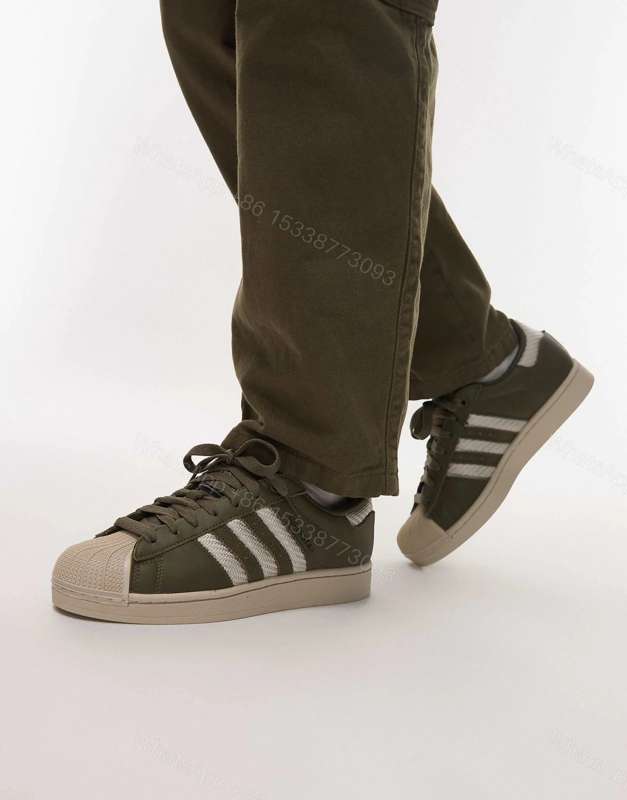 View 3 of FIRST COPY ADIDAS ORIGINALS SUPERSTAR ARMY GREEN 2nd EDTN FOR MEN