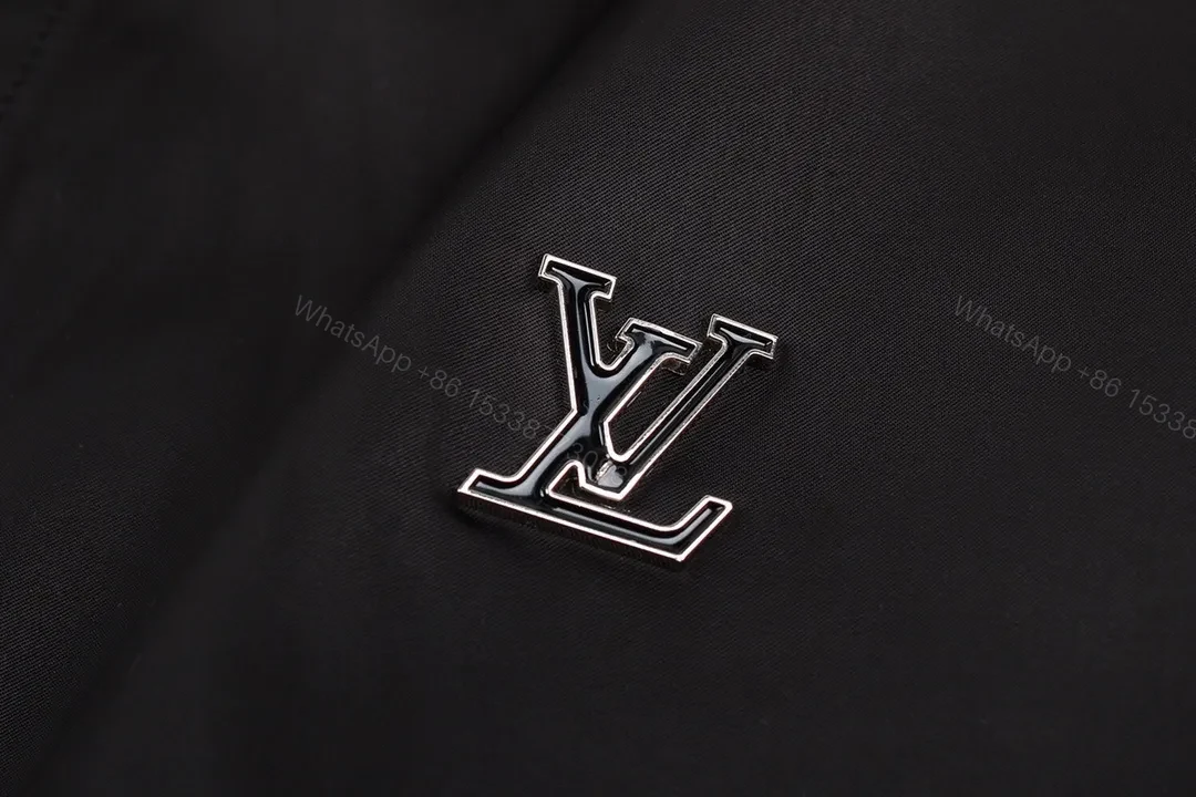 View 8 of Satin-Trim Coach Jacket with Monogram Detail