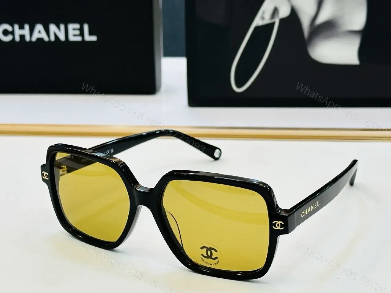 View 2 of Oversized Square Sunglasses – Green Lenses, Acetate, Luxe Comfort