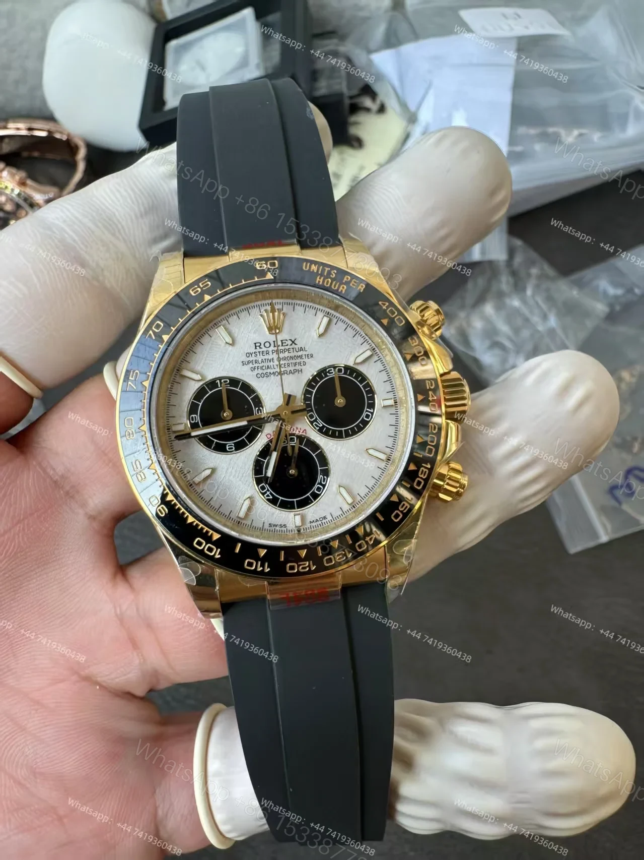 View 3 of Rolex Super Clone Daytona M126518LN-0016 18K Gold Meteorite Dial 4131 Movement