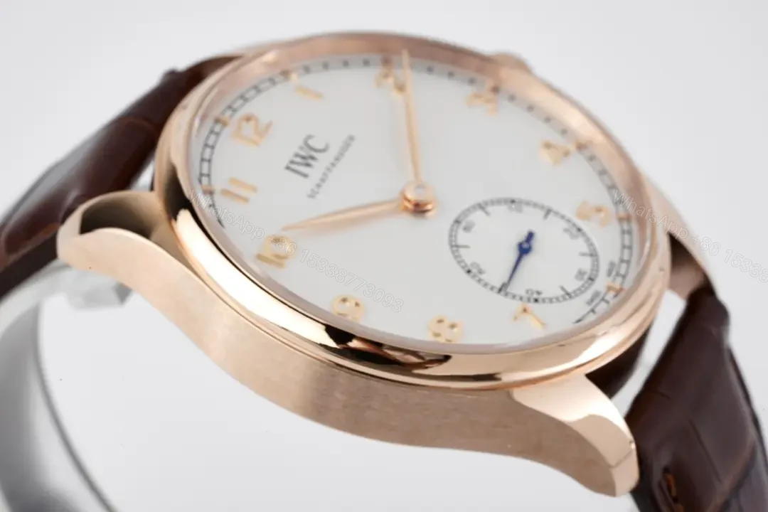 View 6 of IWC Portugal 40MM Watch White Dial Rose Gold Leather Strap Ultimate IW500118