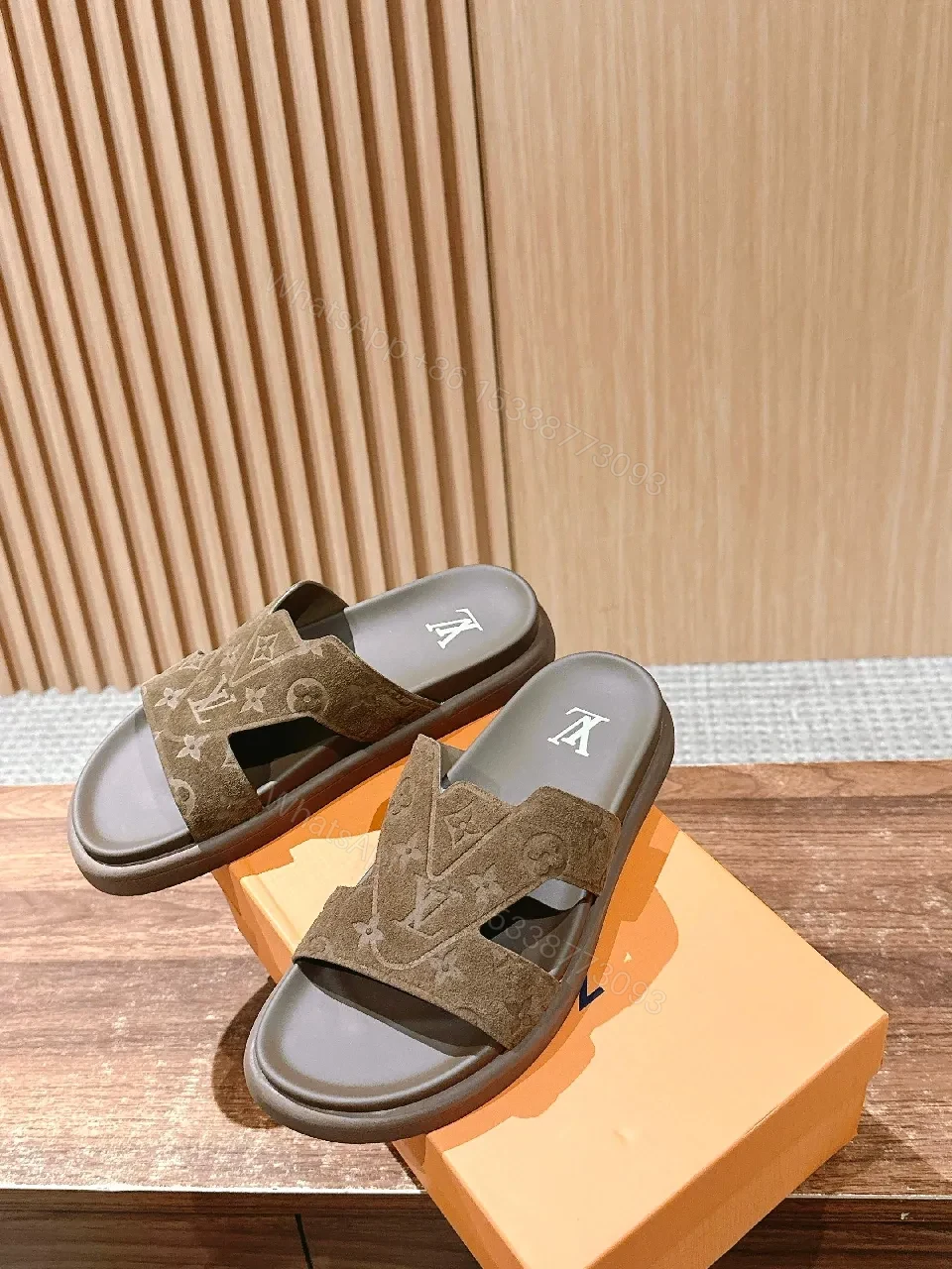 View 6 of Monogram Monotone Luxe Slide: Cushioned Comfort
