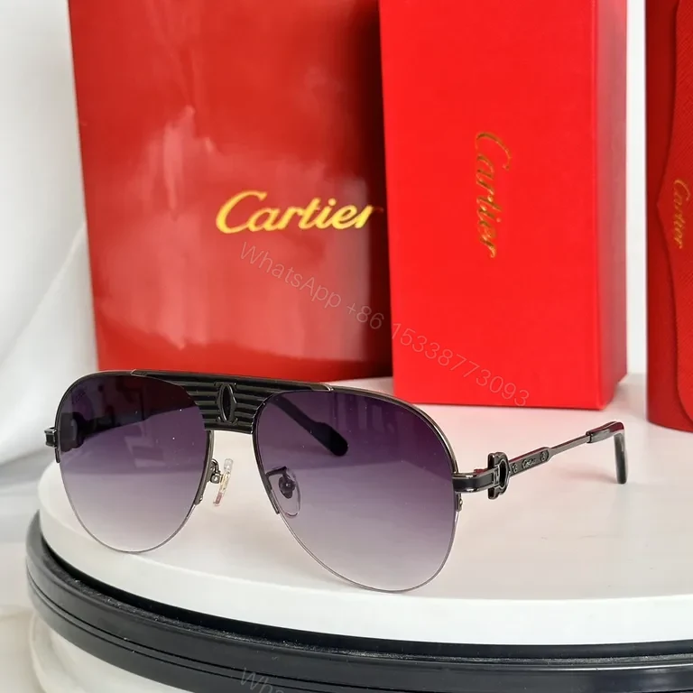 View 6 of Cartier-Inspired Aviators: Luxe Gradient Polarized Sunglasses