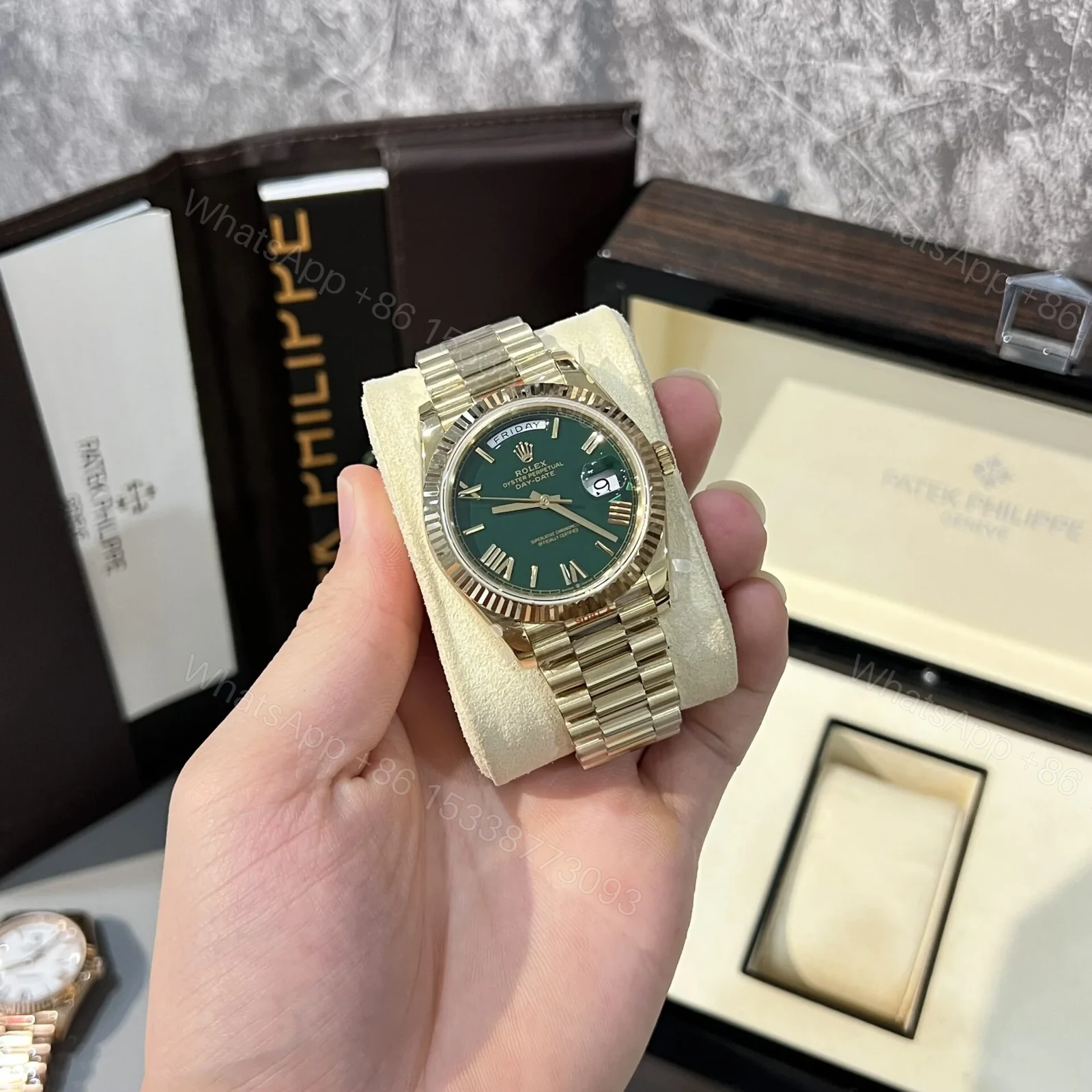 View 4 of Superclone Rolex Day-Date Green Dial 228238-0061 40 mm