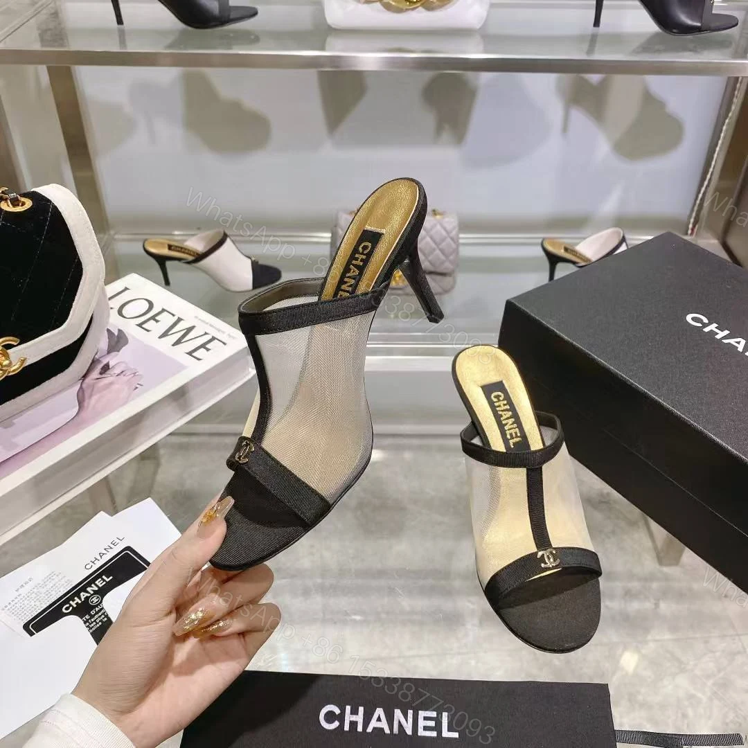 View 5 of CHANEL Mesh Grosgrain CC Mules